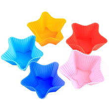 Load image into Gallery viewer, 5PCS Silicone Five-Pointed Star Muffin Cupcakes